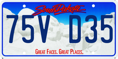 SD license plate 75VD35