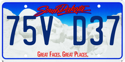 SD license plate 75VD37