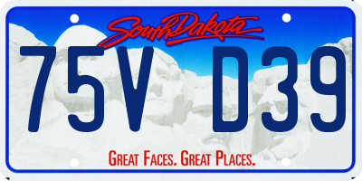 SD license plate 75VD39