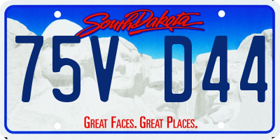 SD license plate 75VD44