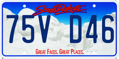 SD license plate 75VD46