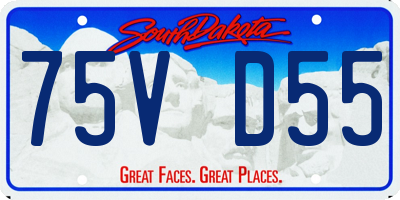 SD license plate 75VD55