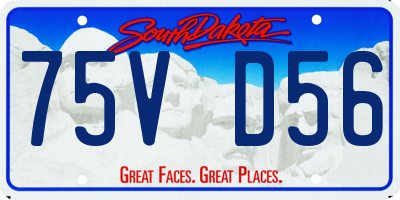 SD license plate 75VD56