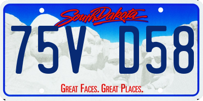 SD license plate 75VD58