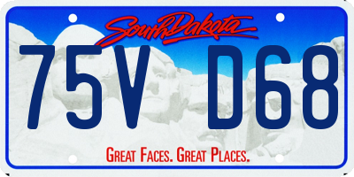 SD license plate 75VD68