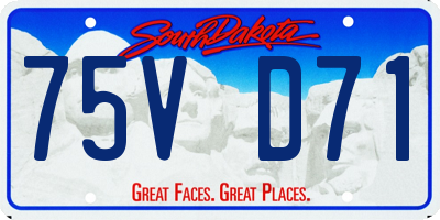 SD license plate 75VD71