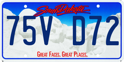 SD license plate 75VD72