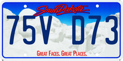SD license plate 75VD73