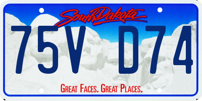 SD license plate 75VD74