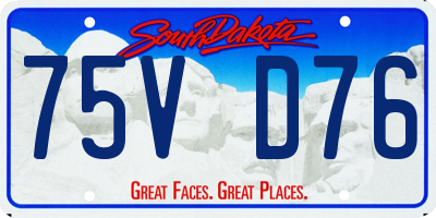 SD license plate 75VD76