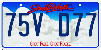 SD license plate 75VD77