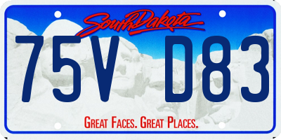 SD license plate 75VD83