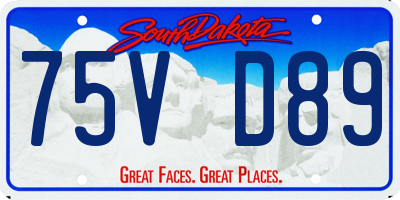SD license plate 75VD89