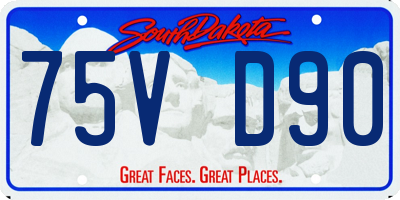 SD license plate 75VD90