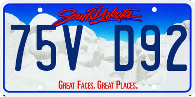 SD license plate 75VD92