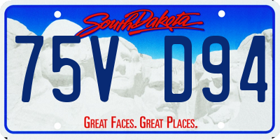 SD license plate 75VD94