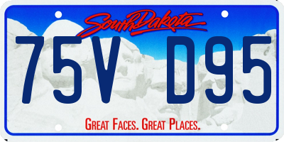 SD license plate 75VD95
