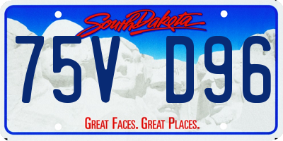 SD license plate 75VD96