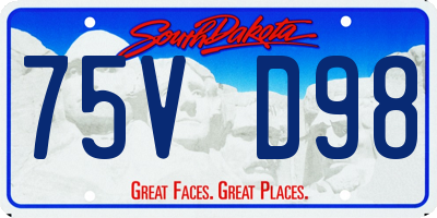 SD license plate 75VD98