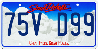 SD license plate 75VD99
