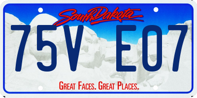 SD license plate 75VE07