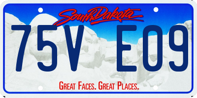 SD license plate 75VE09