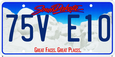 SD license plate 75VE10
