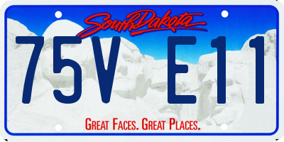 SD license plate 75VE11