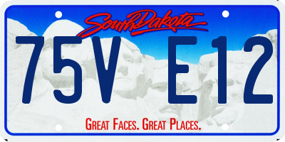 SD license plate 75VE12