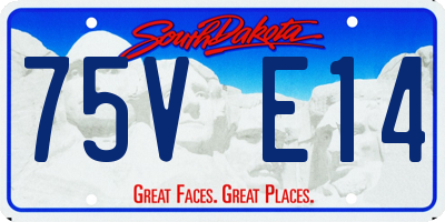 SD license plate 75VE14