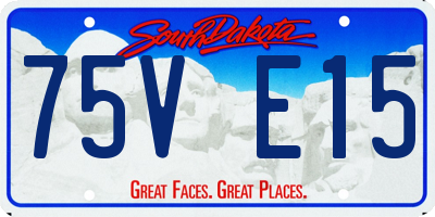 SD license plate 75VE15