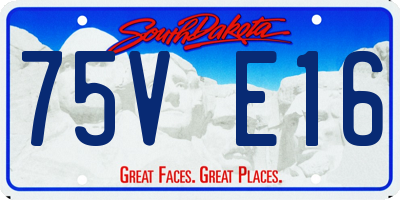 SD license plate 75VE16