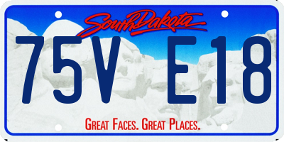 SD license plate 75VE18