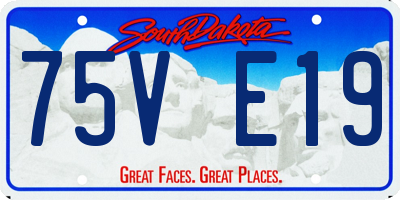 SD license plate 75VE19