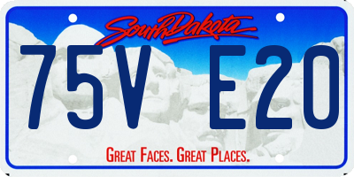SD license plate 75VE20