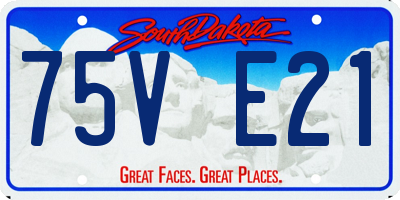 SD license plate 75VE21