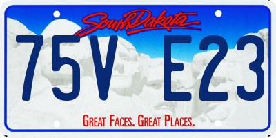 SD license plate 75VE23