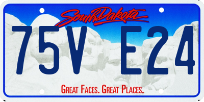 SD license plate 75VE24