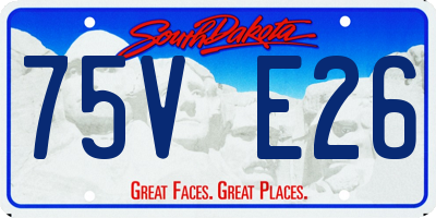 SD license plate 75VE26