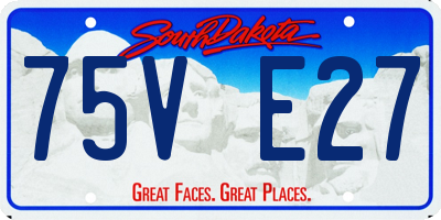 SD license plate 75VE27