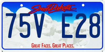 SD license plate 75VE28