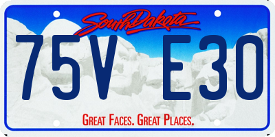 SD license plate 75VE30