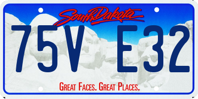 SD license plate 75VE32