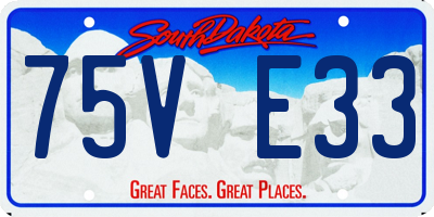 SD license plate 75VE33