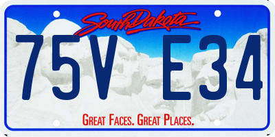 SD license plate 75VE34