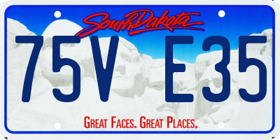 SD license plate 75VE35