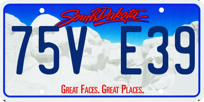 SD license plate 75VE39