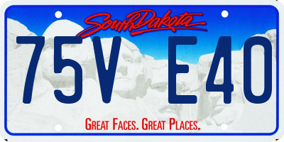 SD license plate 75VE40