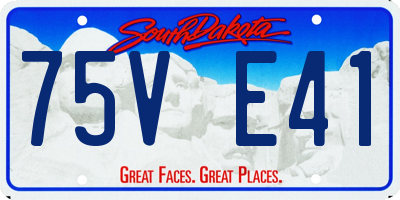 SD license plate 75VE41