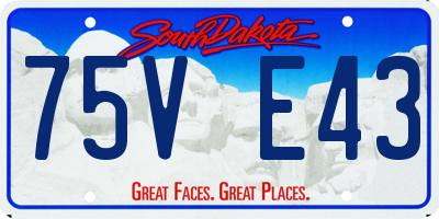 SD license plate 75VE43